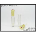 Forme spéciale transparente & vide Lip Gloss Tube AG-LPG19, AGPM emballage cosmétique, couleurs/Logo personnalisé